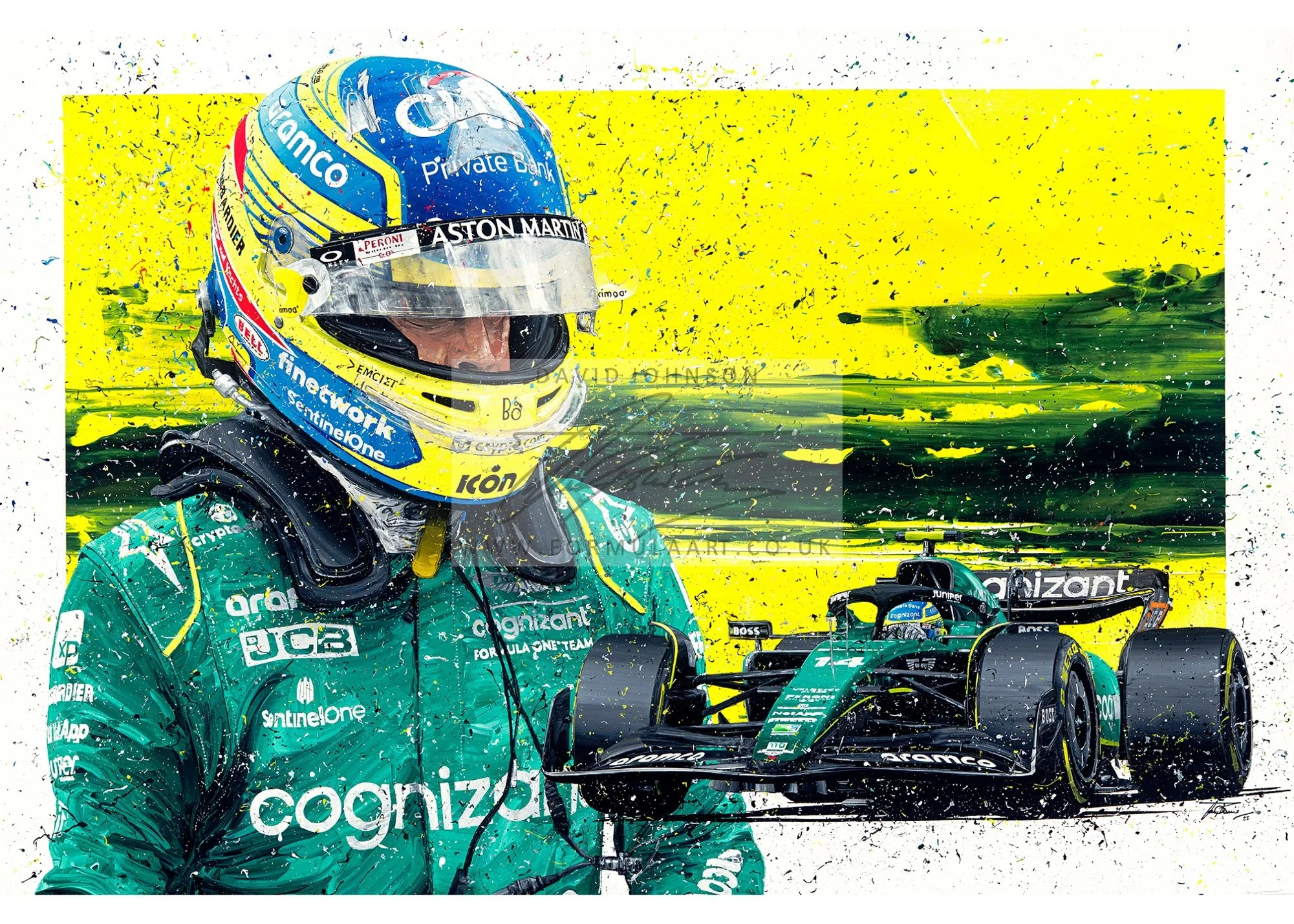 Fernando Alonso 2023 - Aston Martin — Formula Art